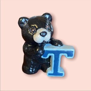 CERAMIC Bear With Letter T